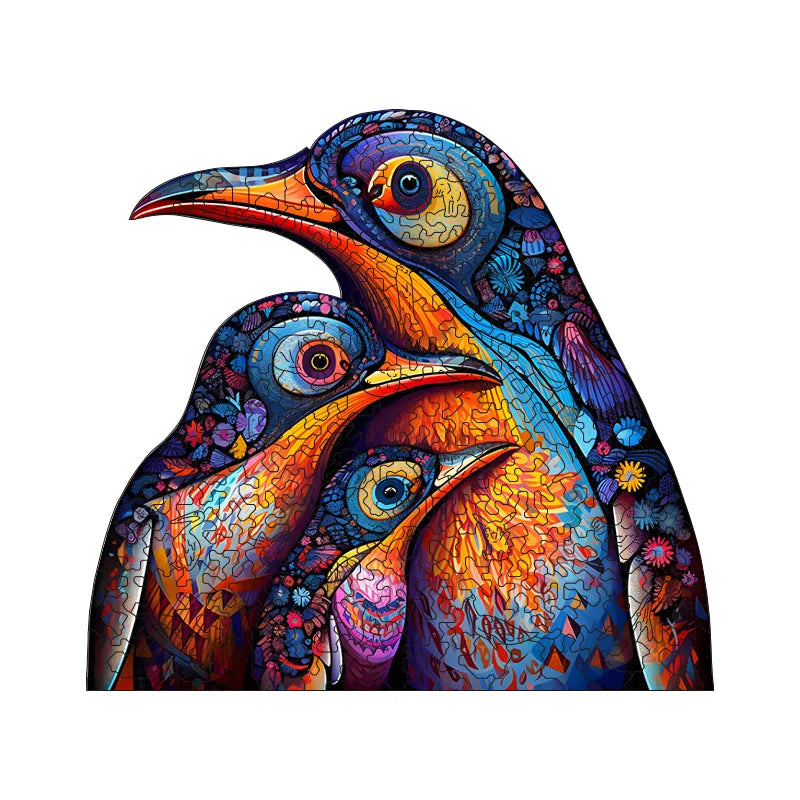 Three Penguins - Wooden Jigsaw Puzzles - image 0