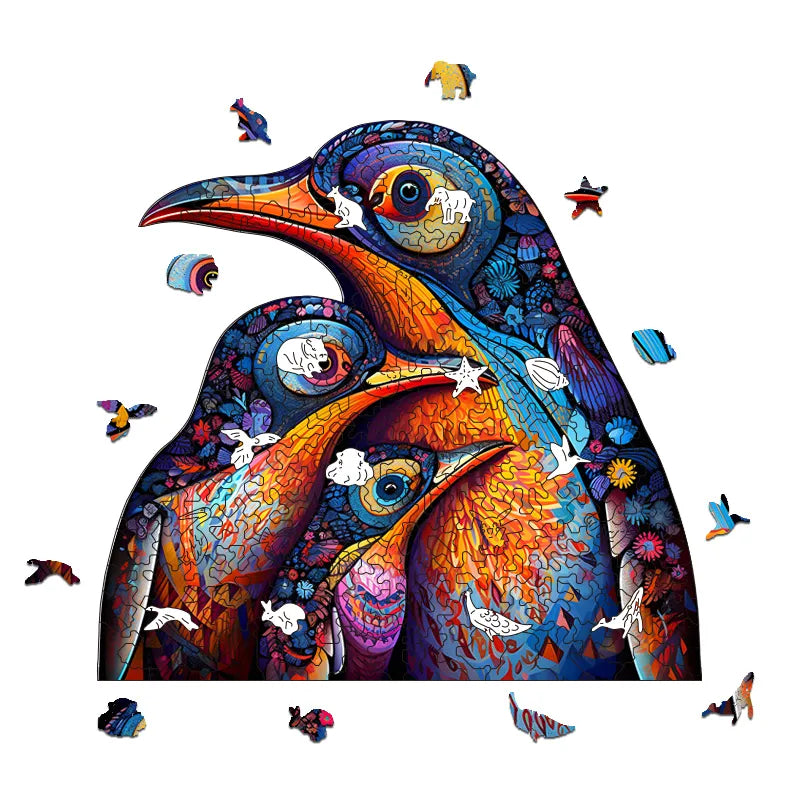 Three Penguins - Wooden Jigsaw Puzzles - image 1