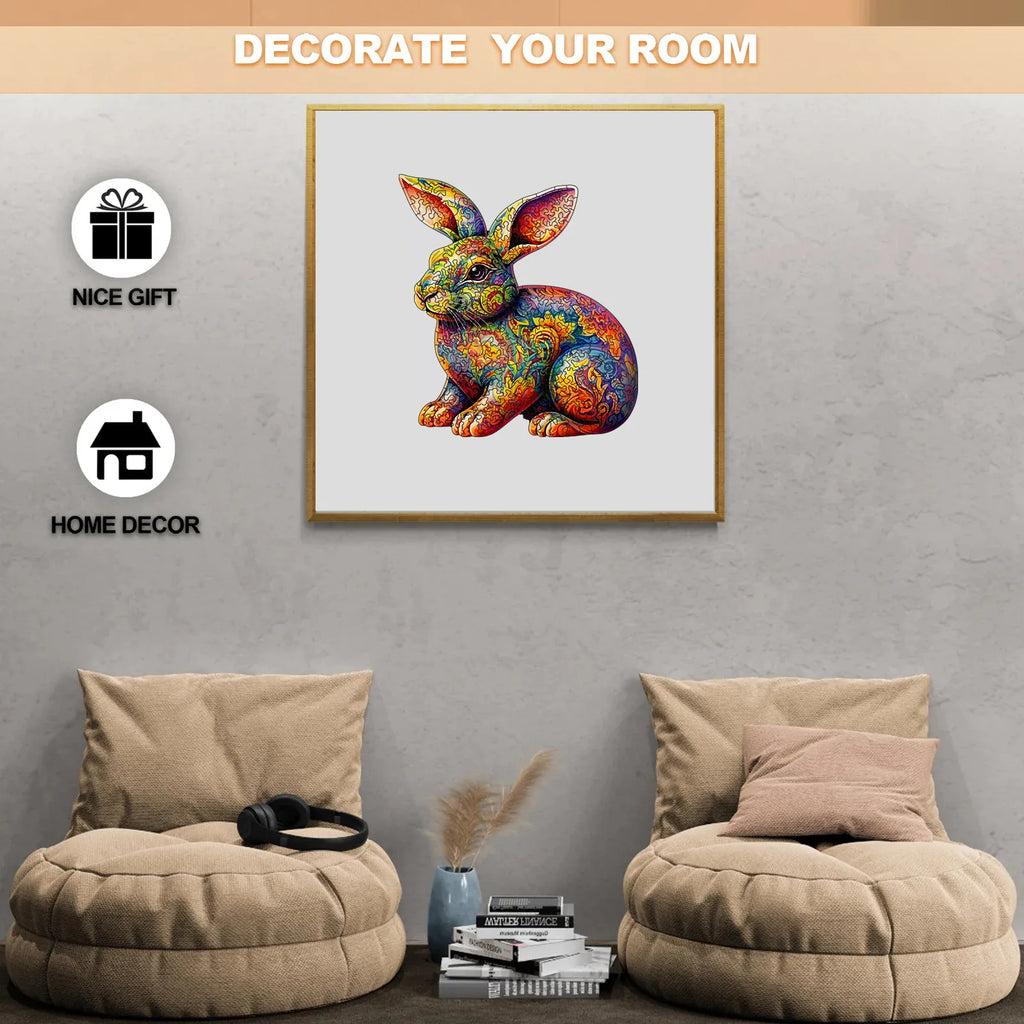 Ceramic Rabbit - Wooden Jigsaw Puzzles - image 3