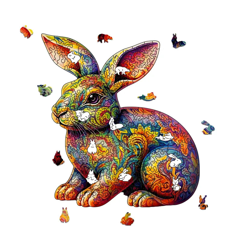 Ceramic Rabbit - Wooden Jigsaw Puzzles - image 1