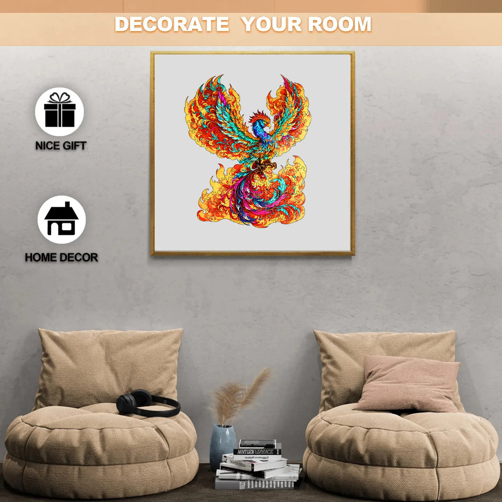 Colorful Phoenix - Wooden Jigsaw Puzzles - image 3