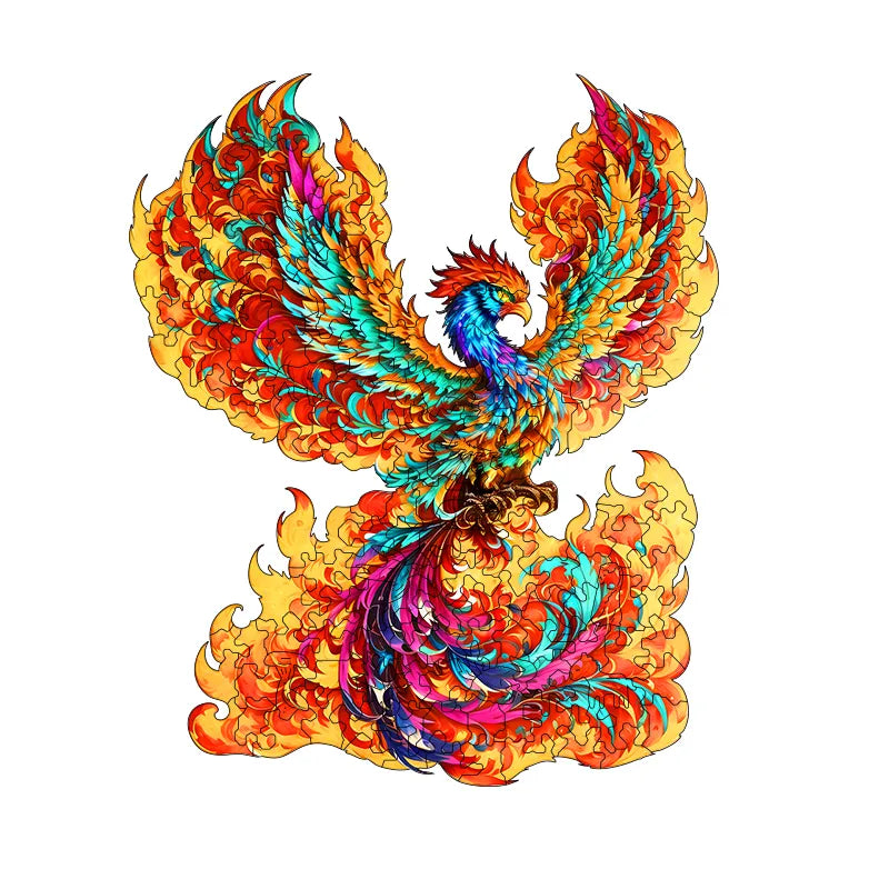 Colorful Phoenix - Wooden Jigsaw Puzzles - image 0