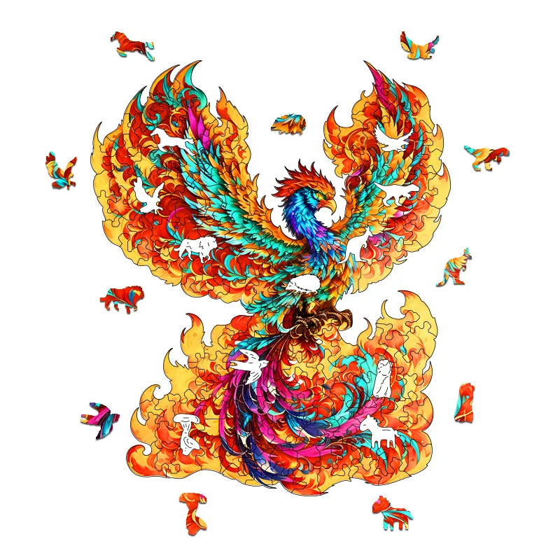 Colorful Phoenix - Wooden Jigsaw Puzzles - image 1