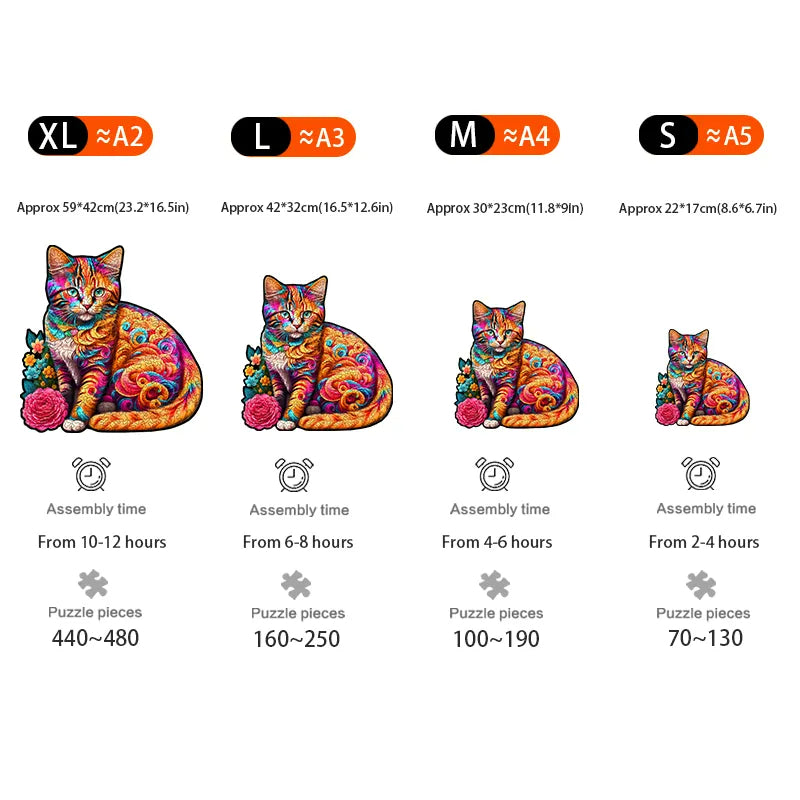 Curly Cat - Wooden Jigsaw Puzzles - image 2