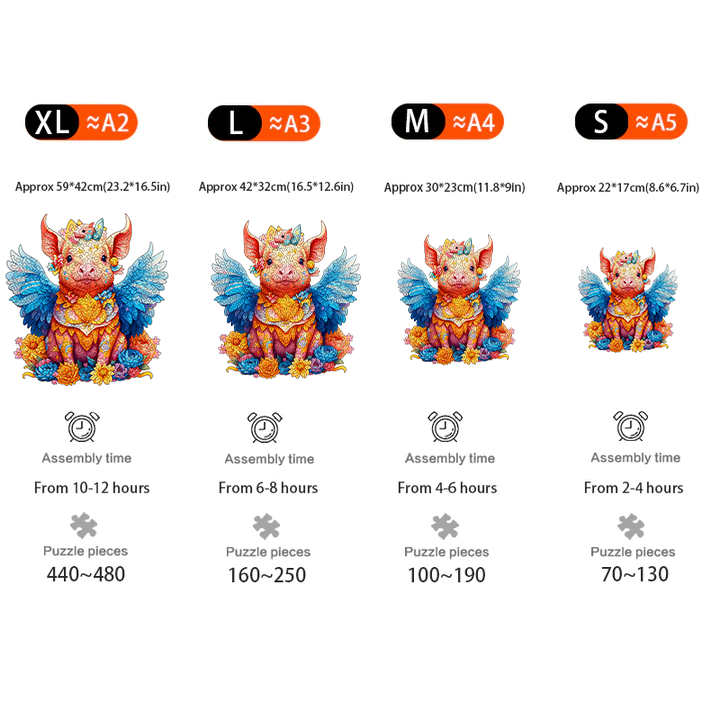Angel Pig - Wooden Jigsaw Puzzles - image 2