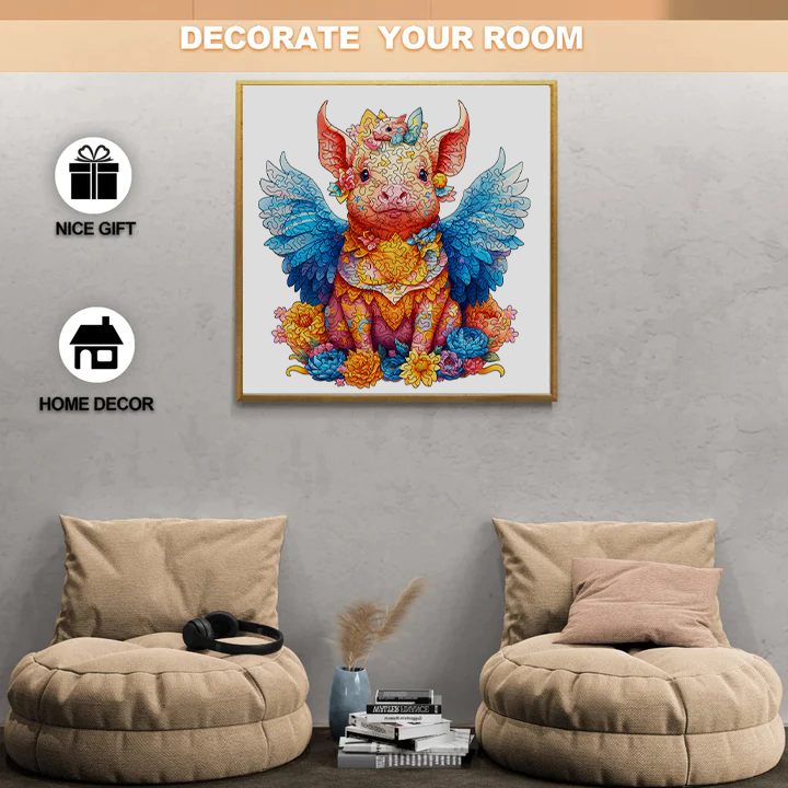 Angel Pig - Wooden Jigsaw Puzzles - image 3