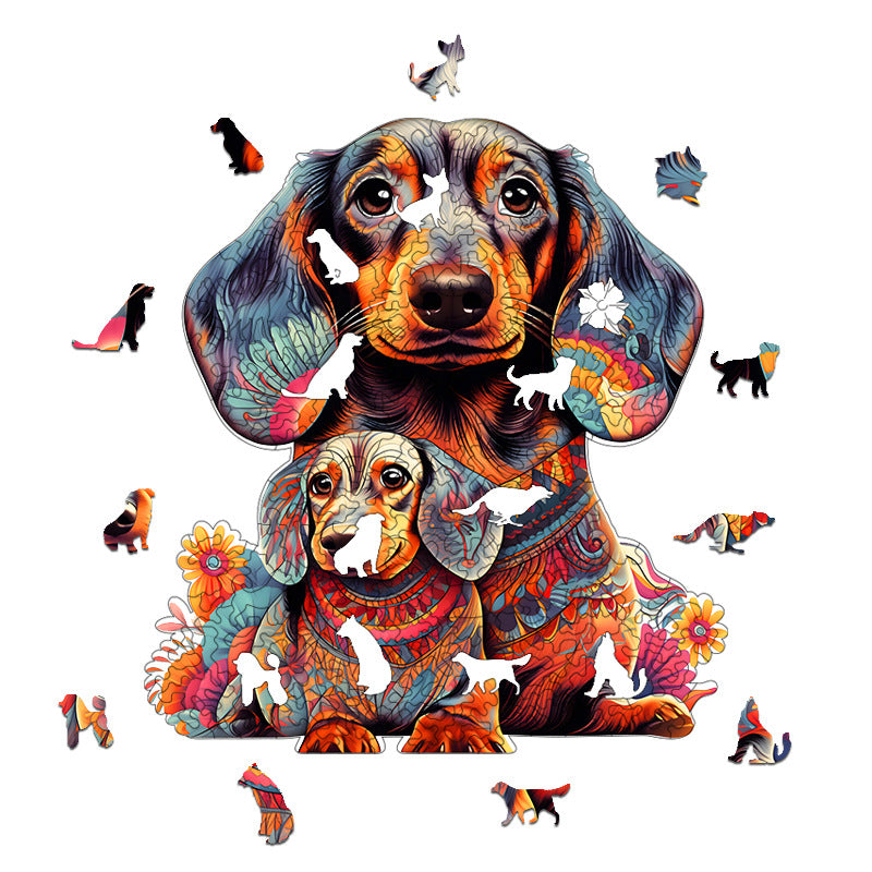 Two dogs - Wooden Jigsaw Puzzles - image 1