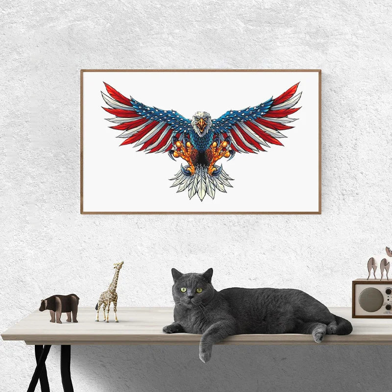 American Flag Bald Eagle - Wooden Jigsaw Puzzles - image 2