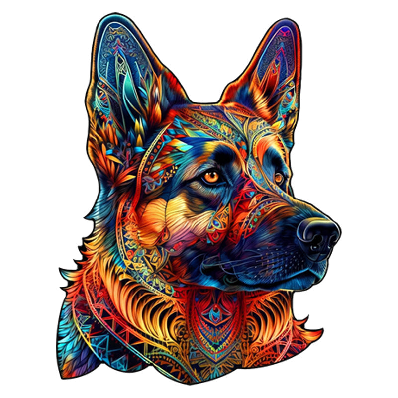 Dog Faces ‘German Shepherd’ - Wooden Jigsaw Puzzle - A3  - Wooden Gift Packaging - image 0