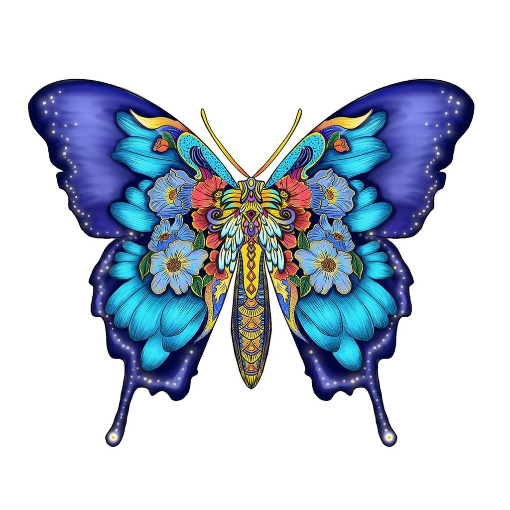 Magnificent Butterfly - Wooden Jigsaw Puzzle - A3  - image 0