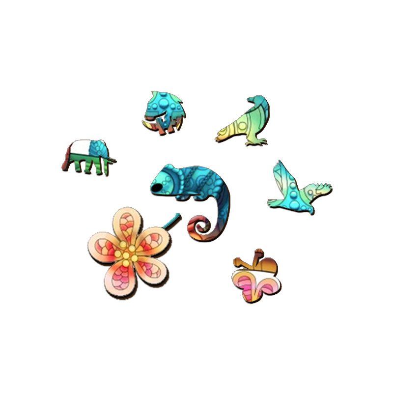 Chameleon - Wooden Jigsaw Puzzle - image 3