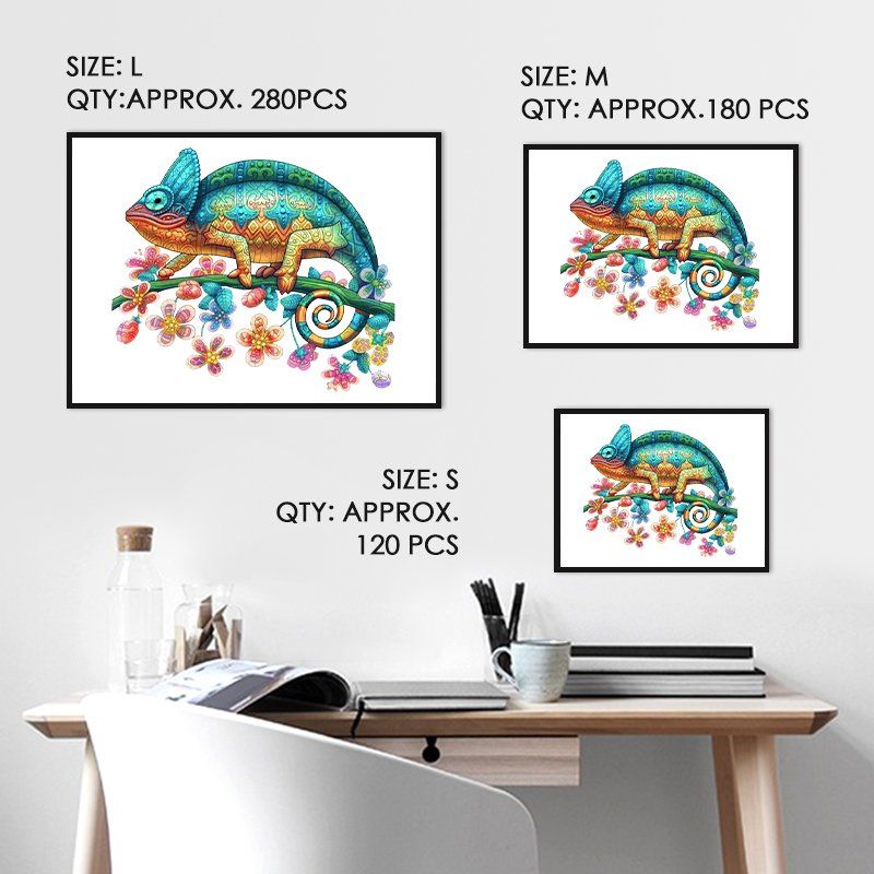 Chameleon - Wooden Jigsaw Puzzle - image 1