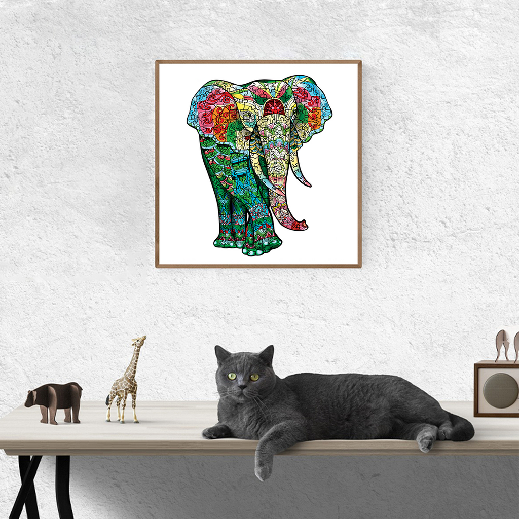 Colorful Elephant - Wooden Jigsaw Puzzle - image 3