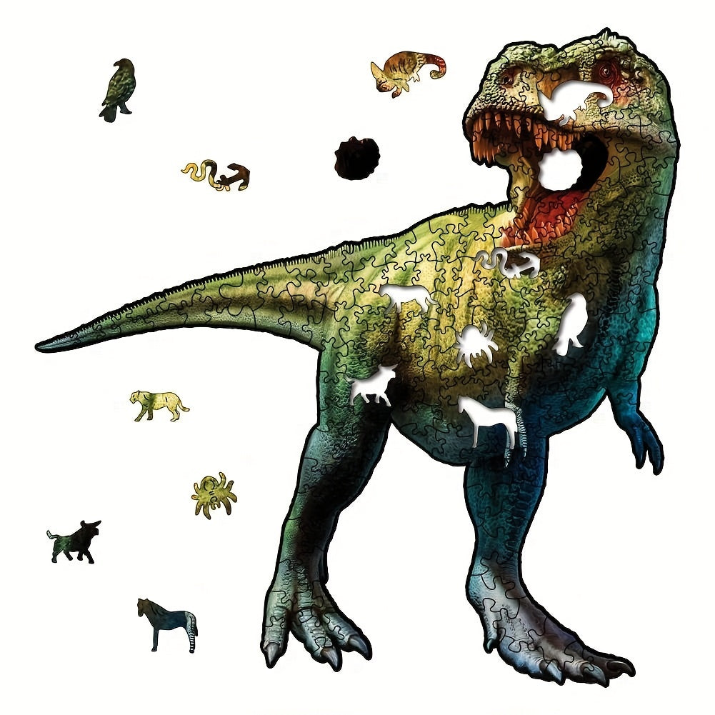 Green Dinosaur - Wooden Jigsaw Puzzle - image 1