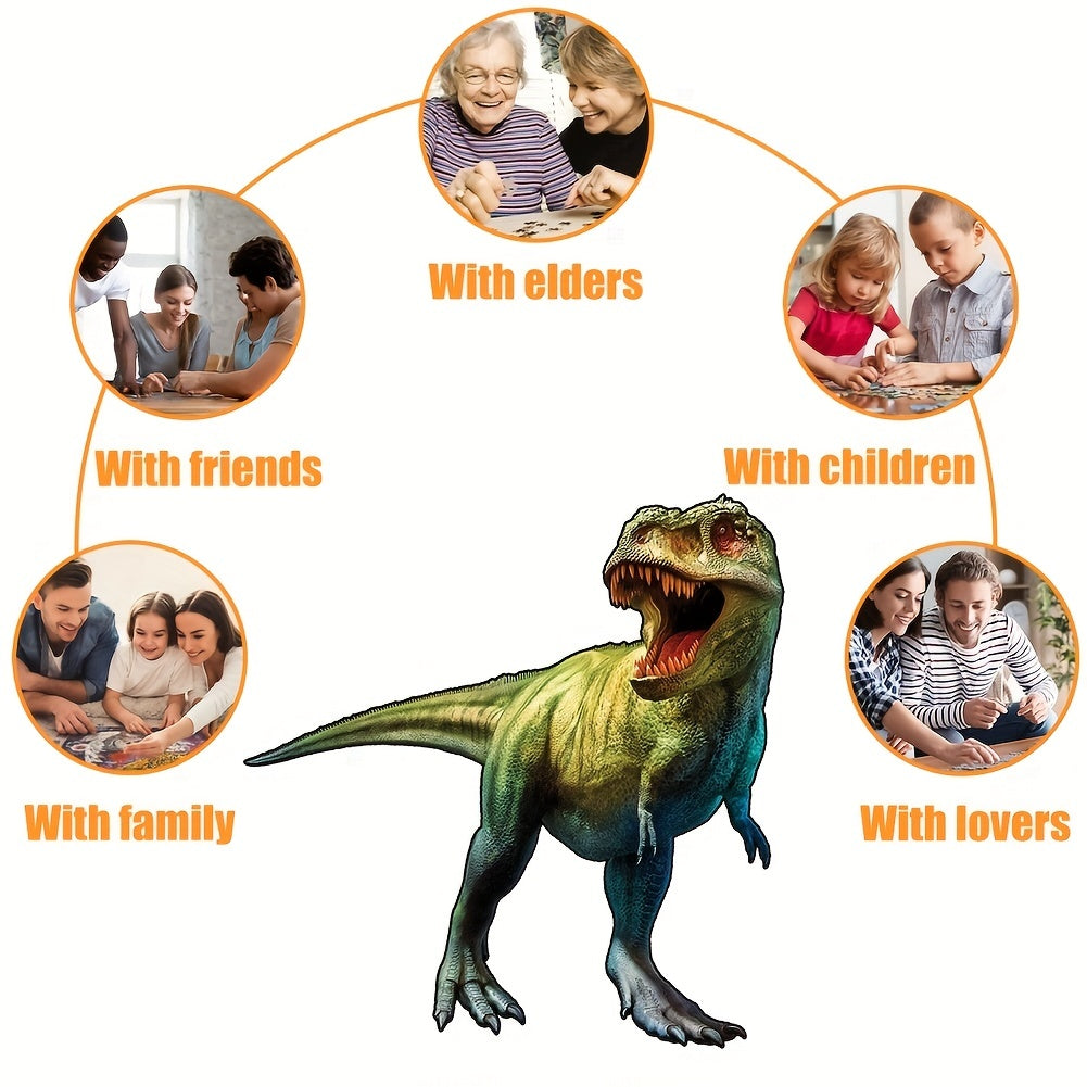 Green Dinosaur - Wooden Jigsaw Puzzle - image 3