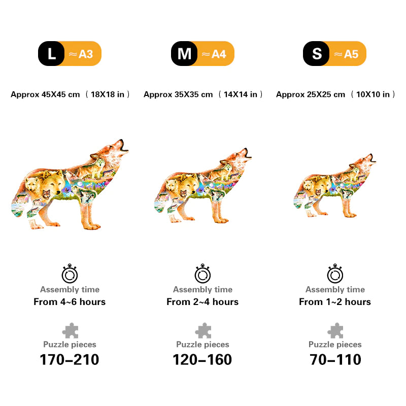 Howling Wolf King - Wooden Jigsaw Puzzles - image 1