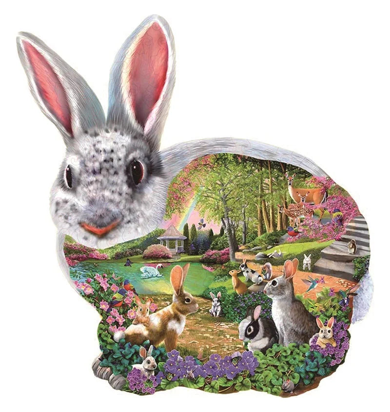 BUNNY HOLLOW - Wooden Jigsaw Puzzles - A3  - image 0