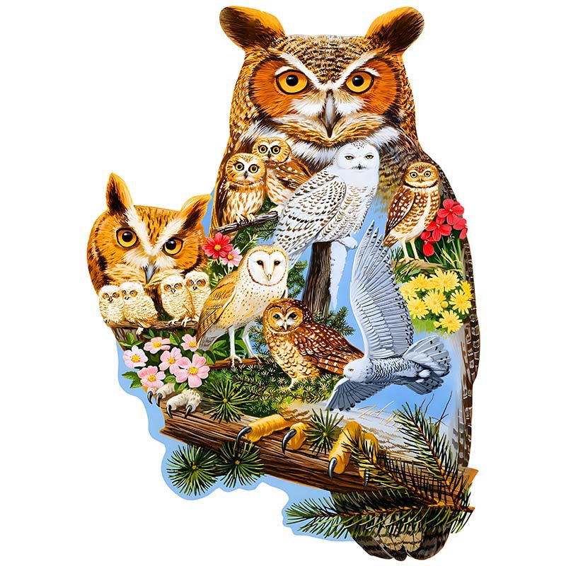 Great Horned Owl ‘Forest Owl’ - Wooden Jigsaw Puzzles - A3  - image 0