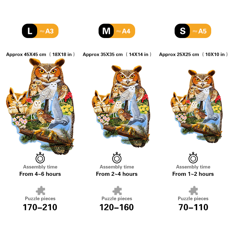 Great Horned Owl ‘Forest Owl’ - Wooden Jigsaw Puzzles - image 1