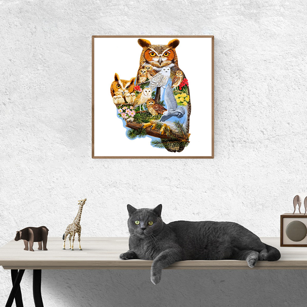 Great Horned Owl ‘Forest Owl’ - Wooden Jigsaw Puzzles - image 3