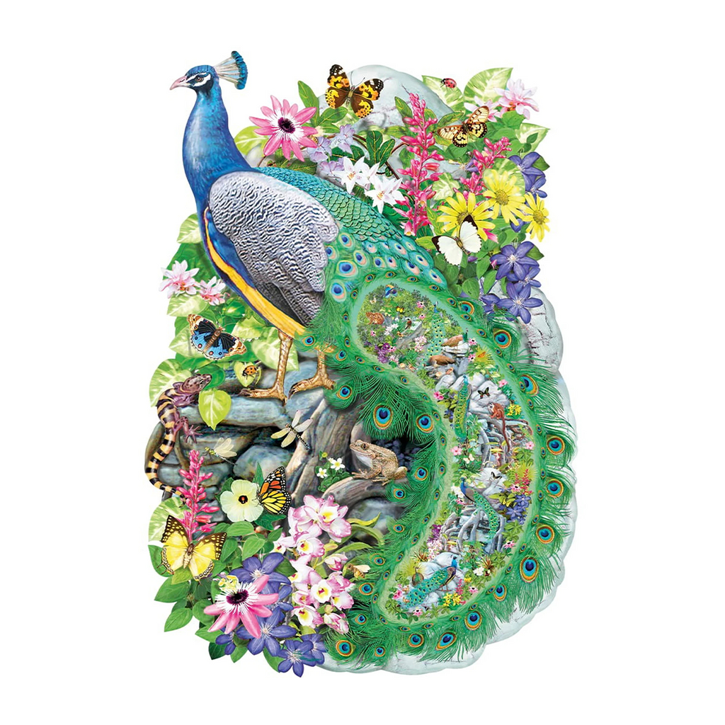 Peacock of India - Wooden Jigsaw Puzzles - A3  - image 0