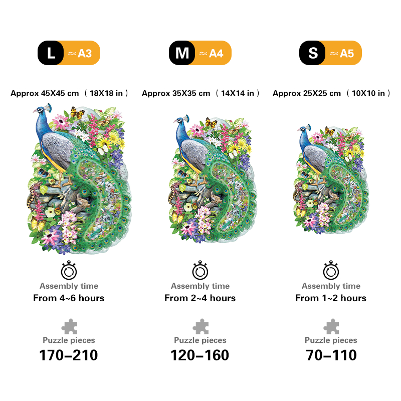 Peacock of India - Wooden Jigsaw Puzzles - image 2
