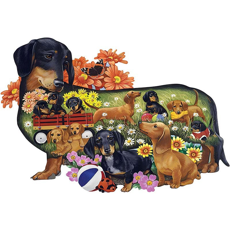 Dachshunds - Wooden Jigsaw Puzzles - A3  - image 0