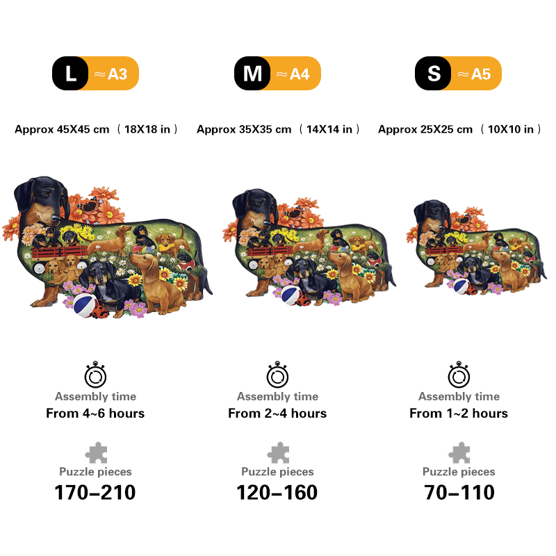 Dachshunds - Wooden Jigsaw Puzzles - image 1