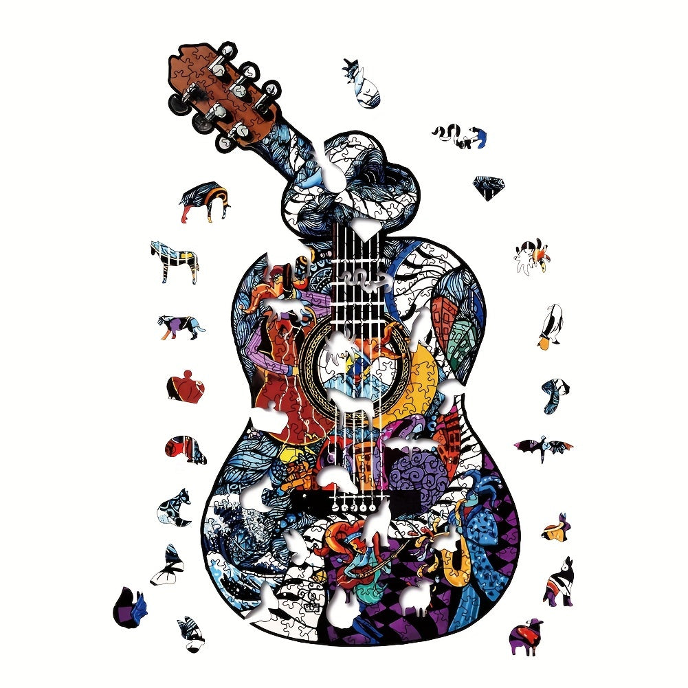 Rock Guitar - Wooden Jigsaw Puzzle - image 1