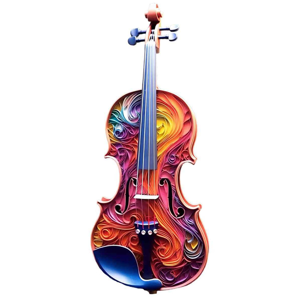 Rich Colorful Violin - Wooden Jigsaw Puzzle - A3  - Wooden Gift Packaging - image 0