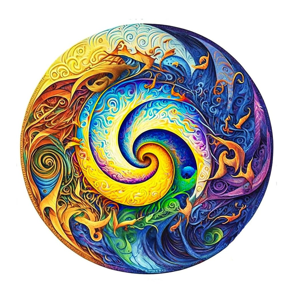Circular Planet - Wooden Jigsaw Puzzles - A3  - image 0