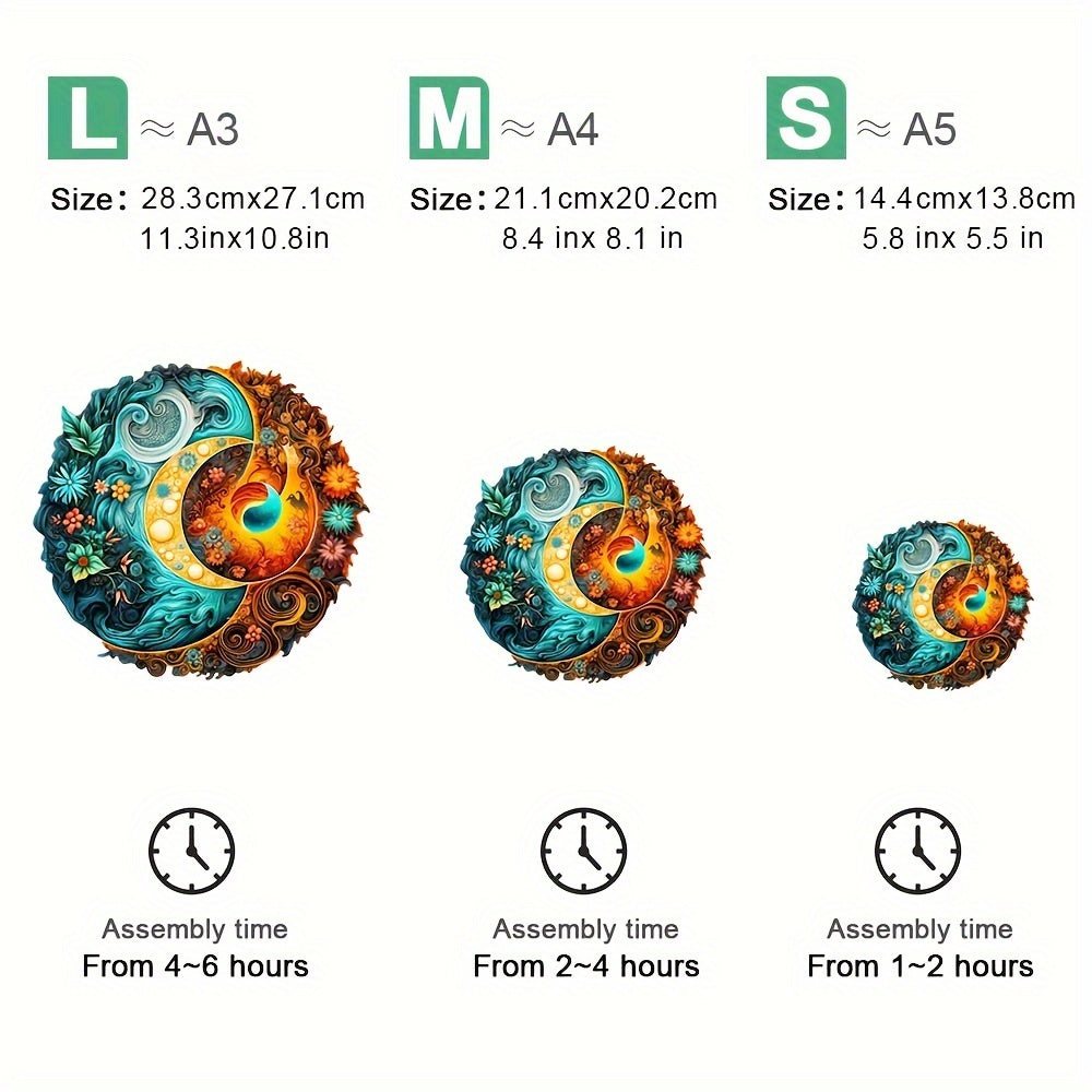 Mystery Yin-Yang- Wooden Jigsaw Puzzles - image 2