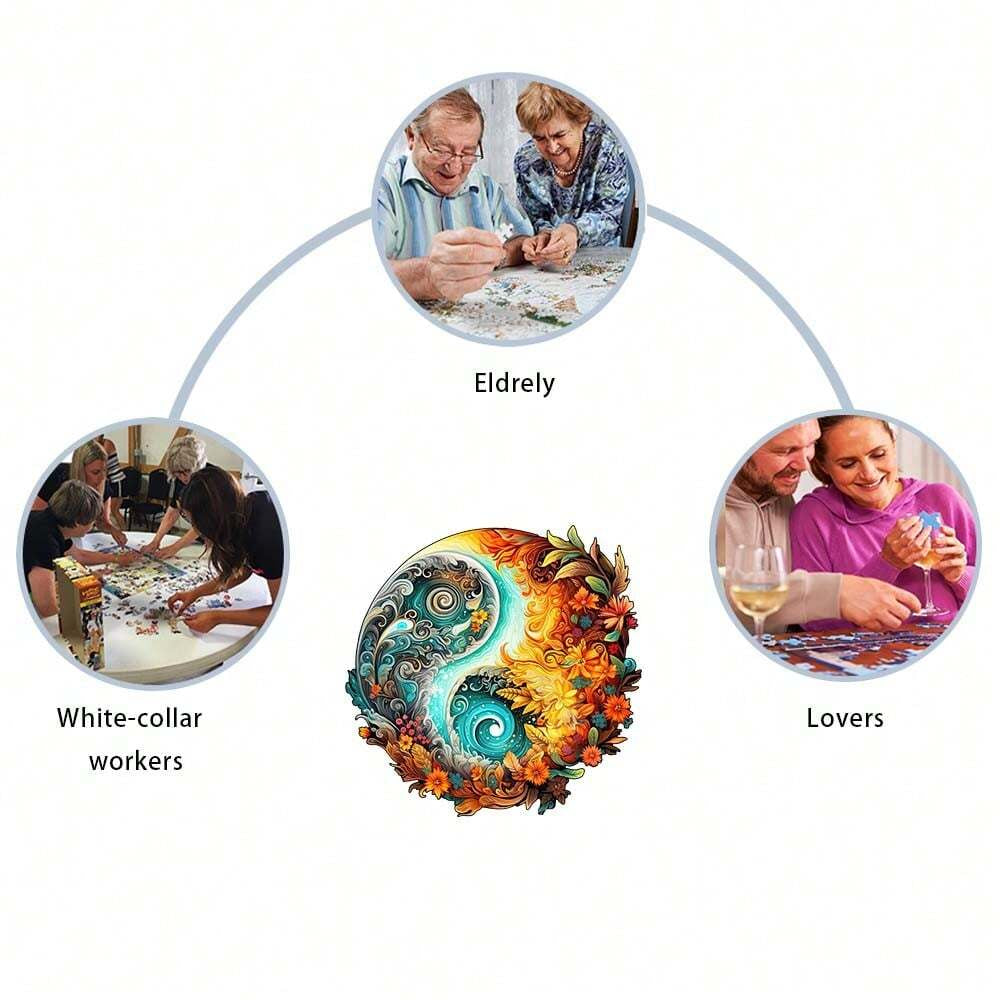 Yin Yang World- Wooden Jigsaw Puzzles - image 3