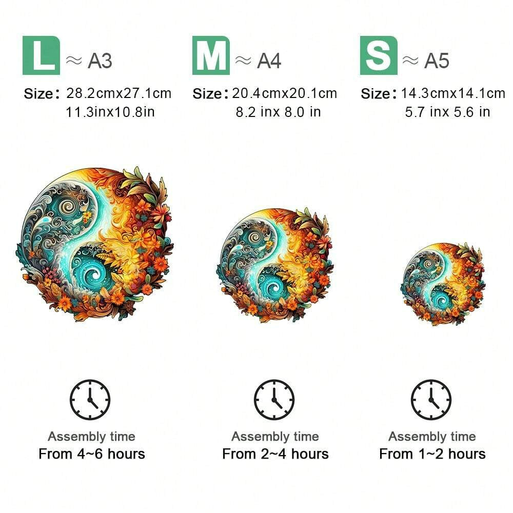 Yin Yang World- Wooden Jigsaw Puzzles - image 2