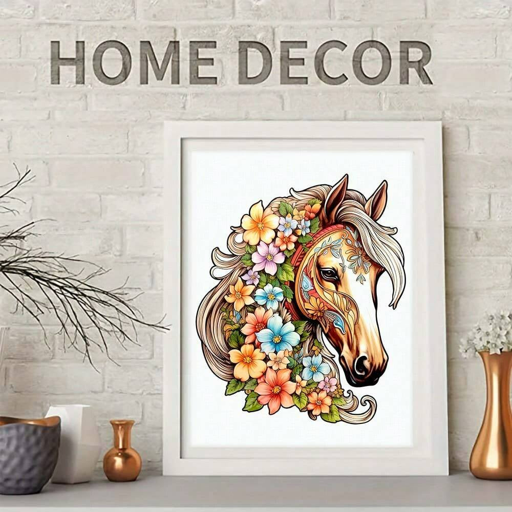 Flower With Horse - Wooden Jigsaw Puzzles - image 4