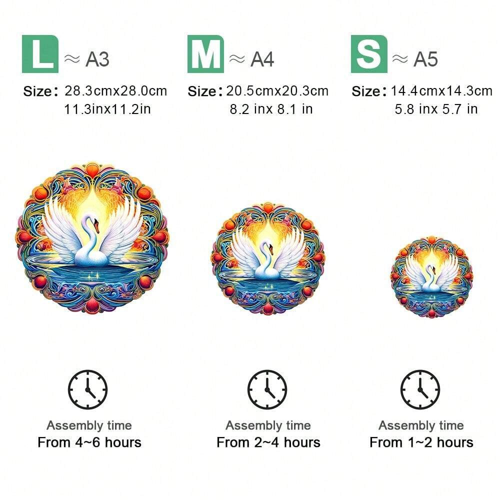 Beautiful swan - Wooden Jigsaw Puzzles - image 2