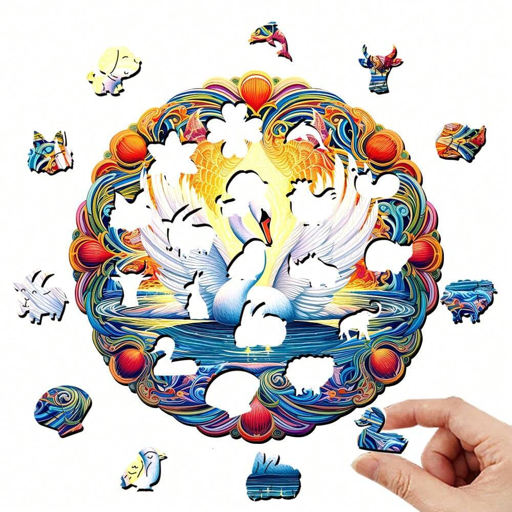 Beautiful swan - Wooden Jigsaw Puzzles - image 1