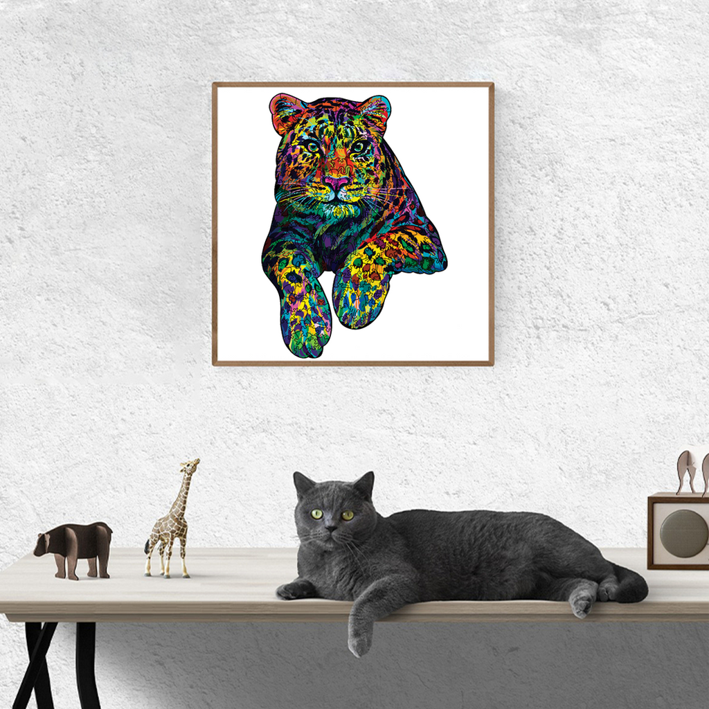 Colorful Leopard - Wooden Jigsaw Puzzle - image 2