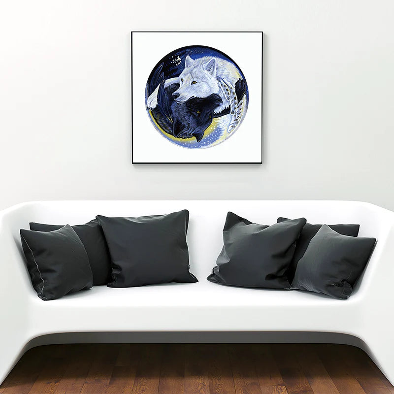 Black and White Wolf - Wooden Jigsaw Puzzles - image 3