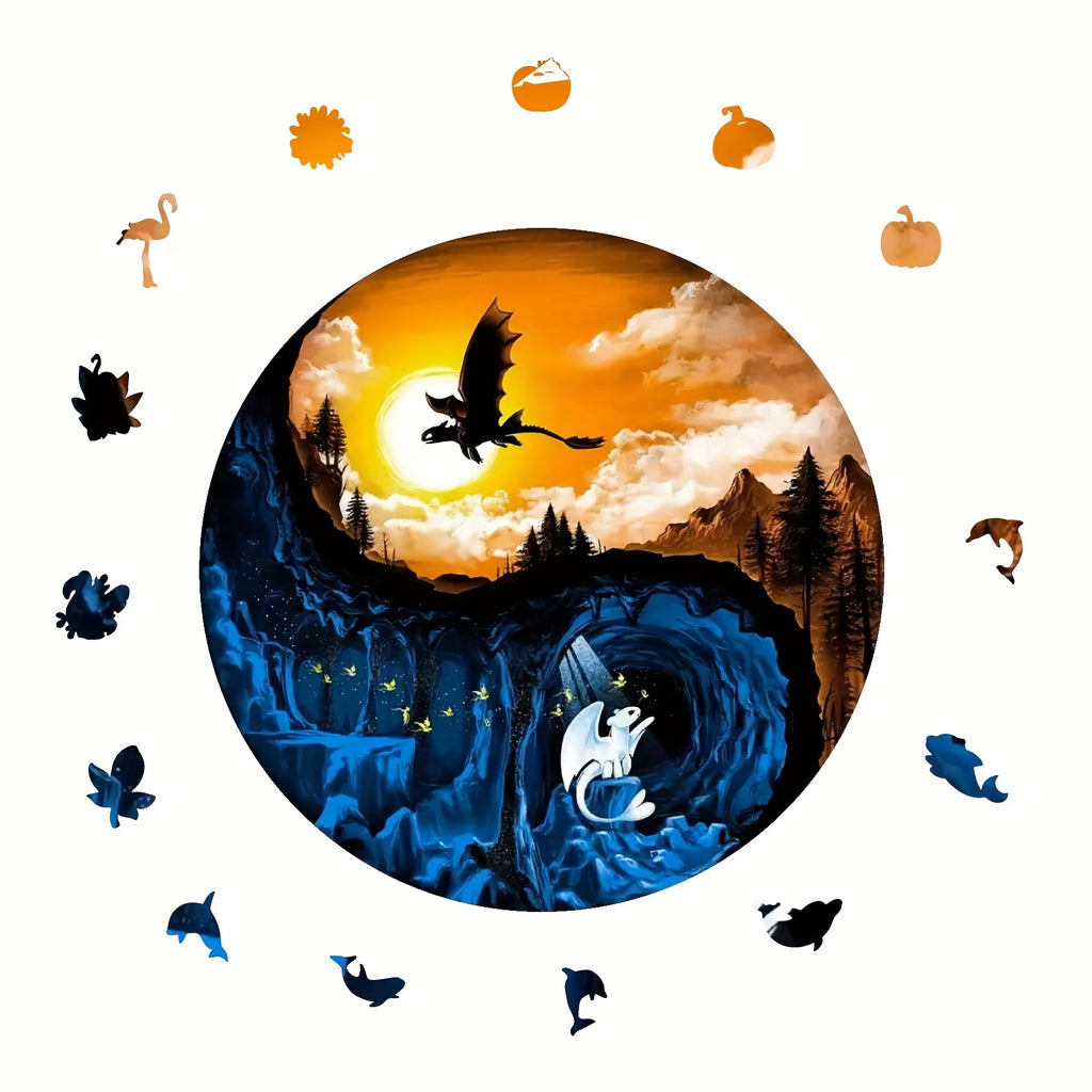 Yin Yang | Two Worlds - Wooden Jigsaw Puzzles - image 1