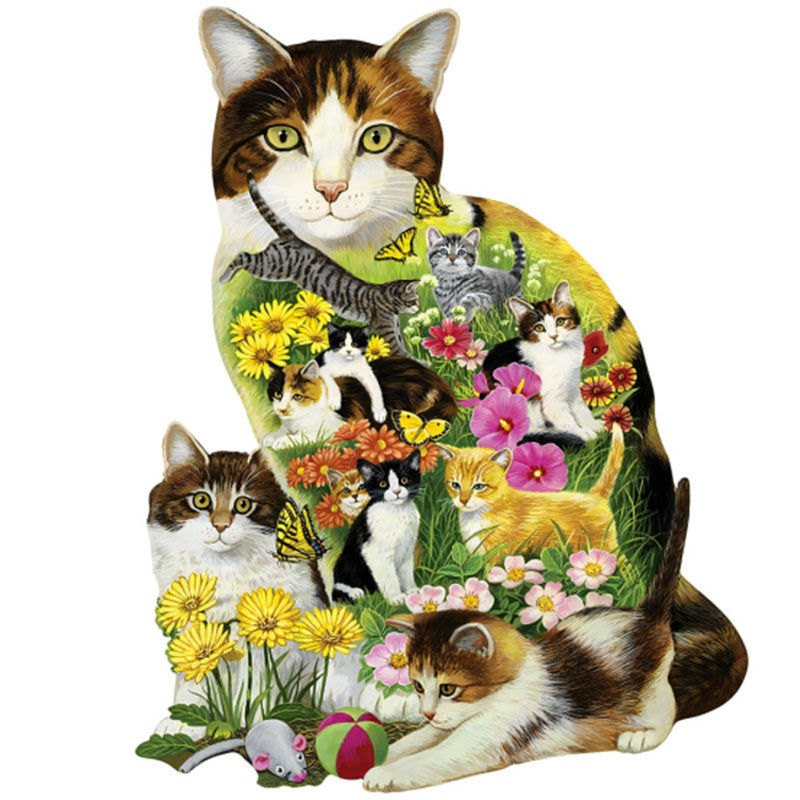 Cats And Butterflies - Wooden Jigsaw Puzzles - A3  - image 0