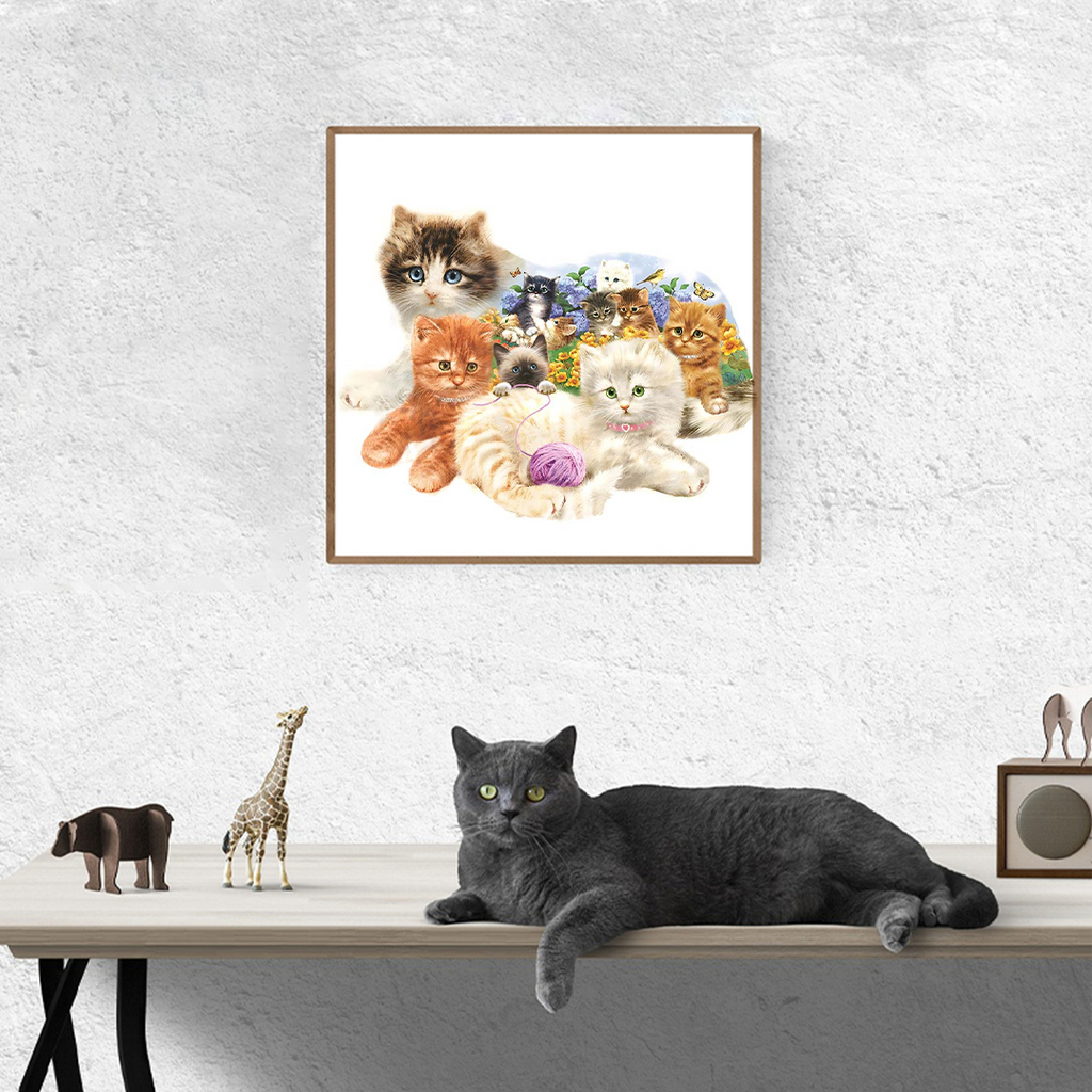 Cat Playing With Ball Of String - Wooden Jigsaw Puzzles - image 3