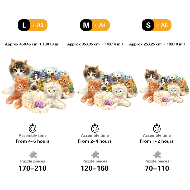 Cat Playing With Ball Of String - Wooden Jigsaw Puzzles - image 1