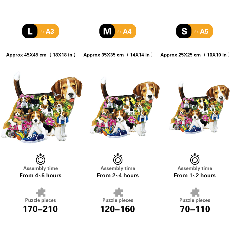 Flower Dog - Wooden Jigsaw Puzzles - image 1