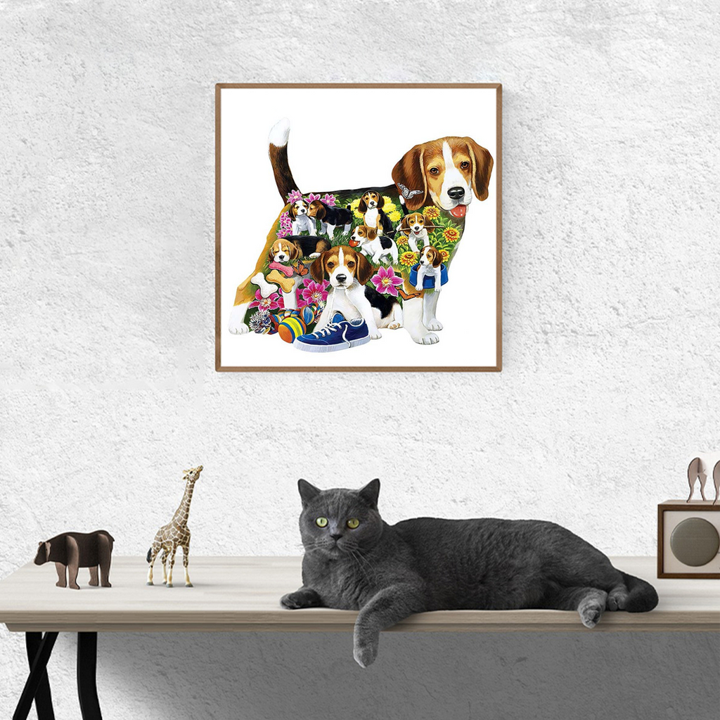 Flower Dog - Wooden Jigsaw Puzzles - image 3