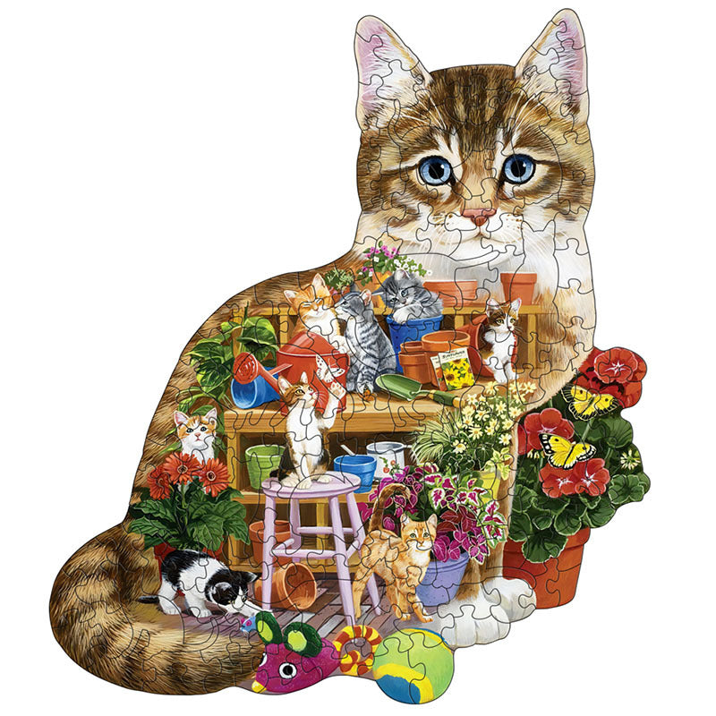 Cat Labor - Wooden Jigsaw Puzzles - A3  - image 0