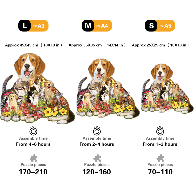 Cat and Dog Paradise - Wooden Jigsaw Puzzles - image 1