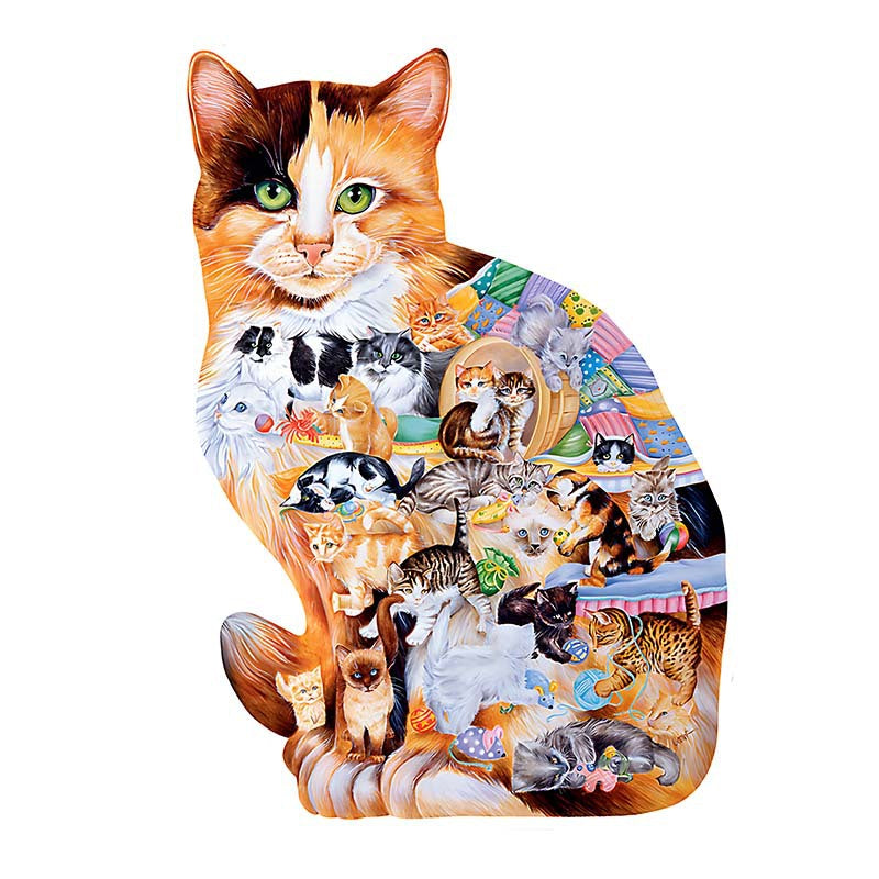 Cat World - Wooden Jigsaw Puzzles - A3  - image 0