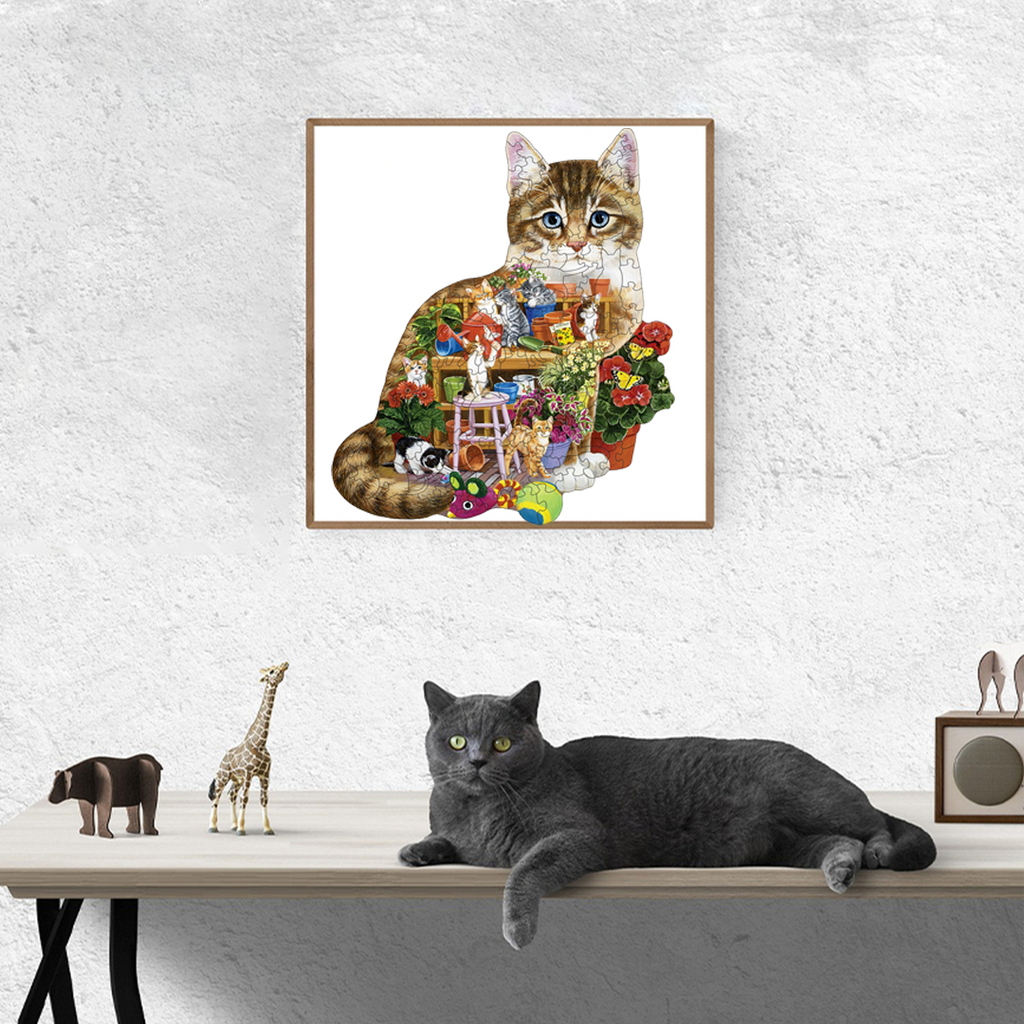Cat Labor - Wooden Jigsaw Puzzles - image 2