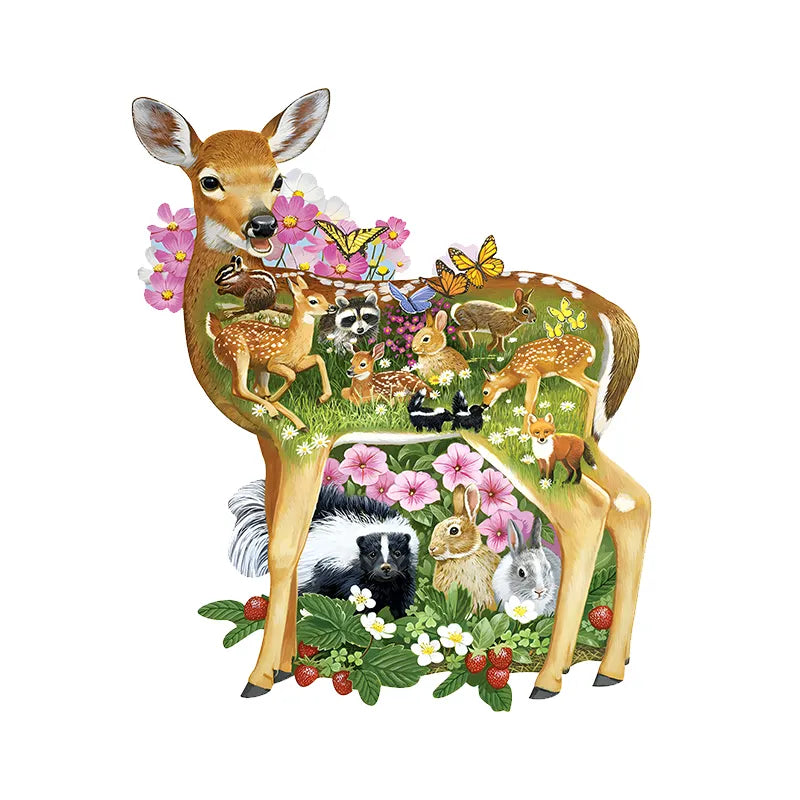 Sika Deer - Wooden Jigsaw Puzzles - A3  - image 0